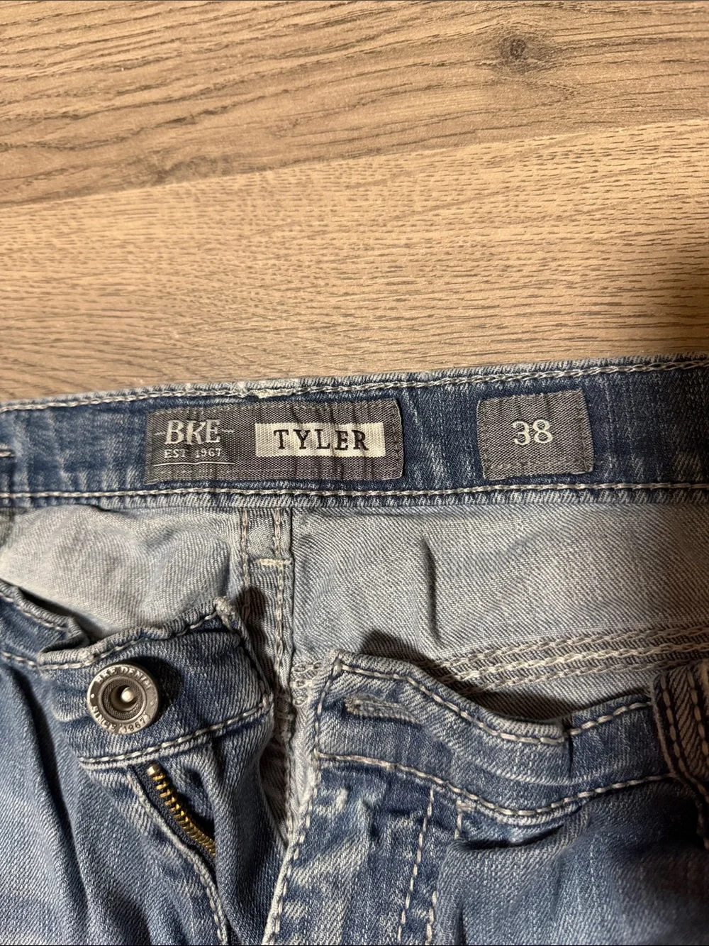 BKE Light Wash Blue Denim Jean Shorts